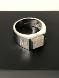 18 K Witgouden Heren Ring 1.47 crt Diamant F / VVS1 - 15,7 g