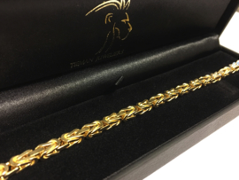 18 K Massief Gouden Heren Konings Armband - 24 cm / 40,15 g