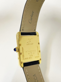Must de Cartier Tank Midsize Quartz White Roman Dial Deployante Incl Cartier Garantie