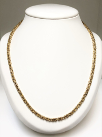 14 K Gouden Koningsketting Byzantijns (hol) - 65,5 cm / 30,3 g