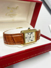 Must de Cartier Tank Quartz Polshorloge Ivory Roman Dial 2415