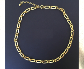 14 K Gouden Schakel Collier - Verstelbaar 41-47,5 cm