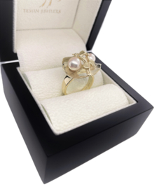 14 Karaat Gouden Fantasie Ring Zoetwater Parels