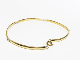 18 K Gouden Fantasie Schakel Armband - 20 cm / 6,72 g / 3 mm
