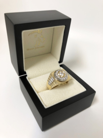 14 K Bicolor Gouden Heren Rolex Ring Zirkonia - 10 g