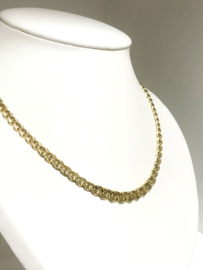 Vintage 14 K Gouden Schakel Collier Uitlopend - 45 cm / 13,63 g