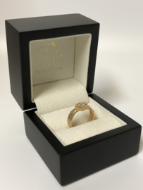 14 K Rosé Gouden Fantasie Ring Briljantgeslepen Zirkonia