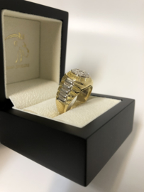 18 K Bicolor Gouden Heren Rolex Ring 0.55 crt Diamant G/VVS1 - 13,7 g