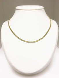 14 K Massief Gouden Gourmet Schakel Ketting - 46 cm / 14,55 g