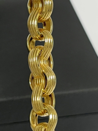 Vintage 14 K Gouden Infinity Schakel Armband - 18,5 cm / 13,8 g
