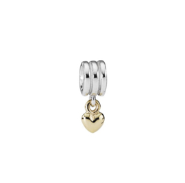 PANDORA 790173 Two Tone Heart Dangle - Retired