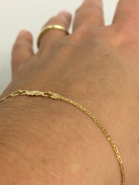 14 K Gouden Gucci Schakel Armbandje / Hartje - 19 cm