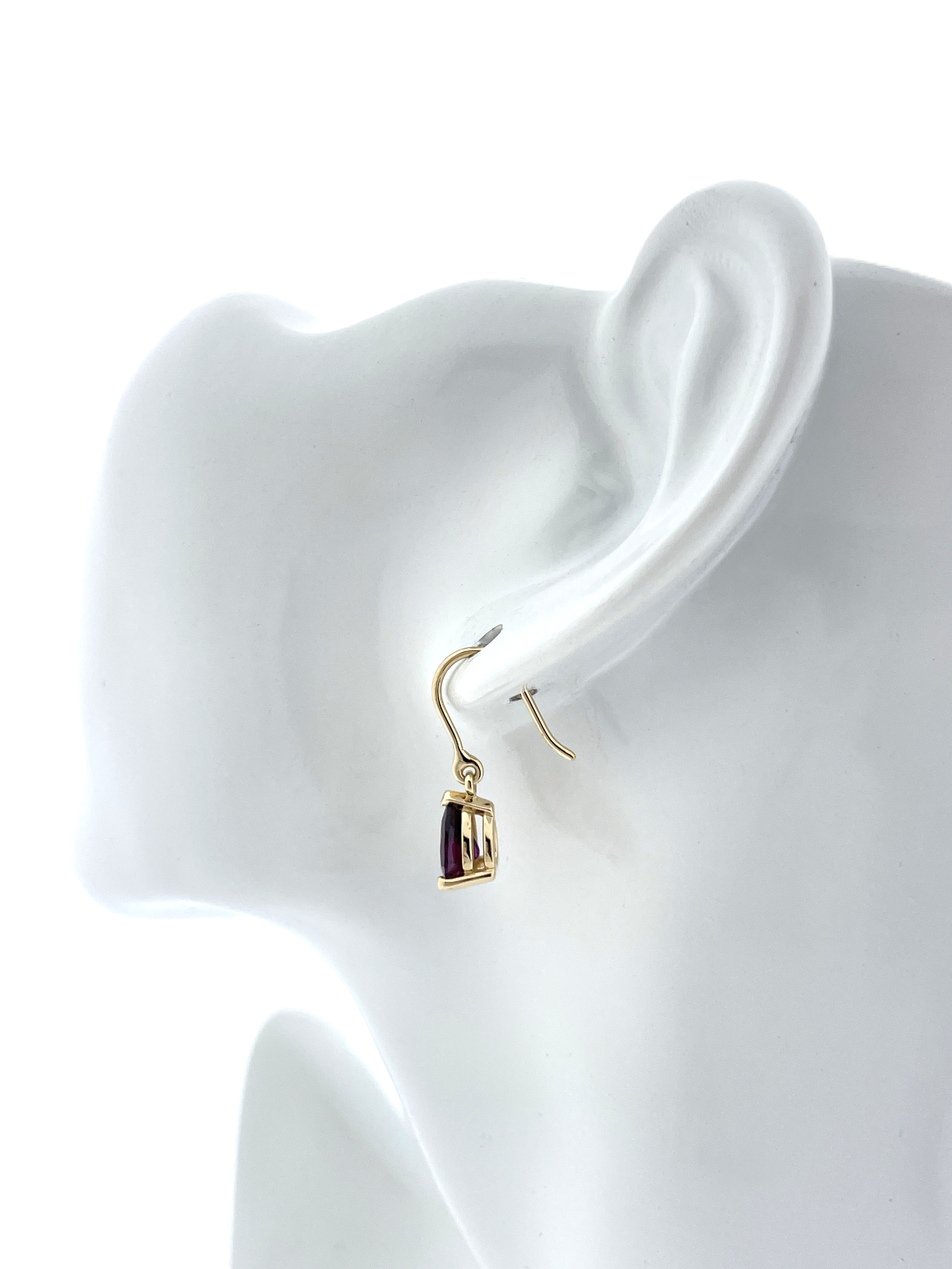 18 Karaat Gouden Oorhangers Gefacetteerd Toermalijn - 2.2 cm