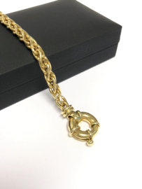 14 K Gouden Vossenstaart Slot Armband - 20 cm / 18,3 g / 5.5 mm