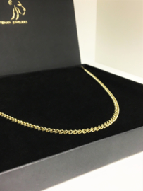 14 K Massief Gouden Gourmet Schakel Ketting  - 23,2 / 55 cm