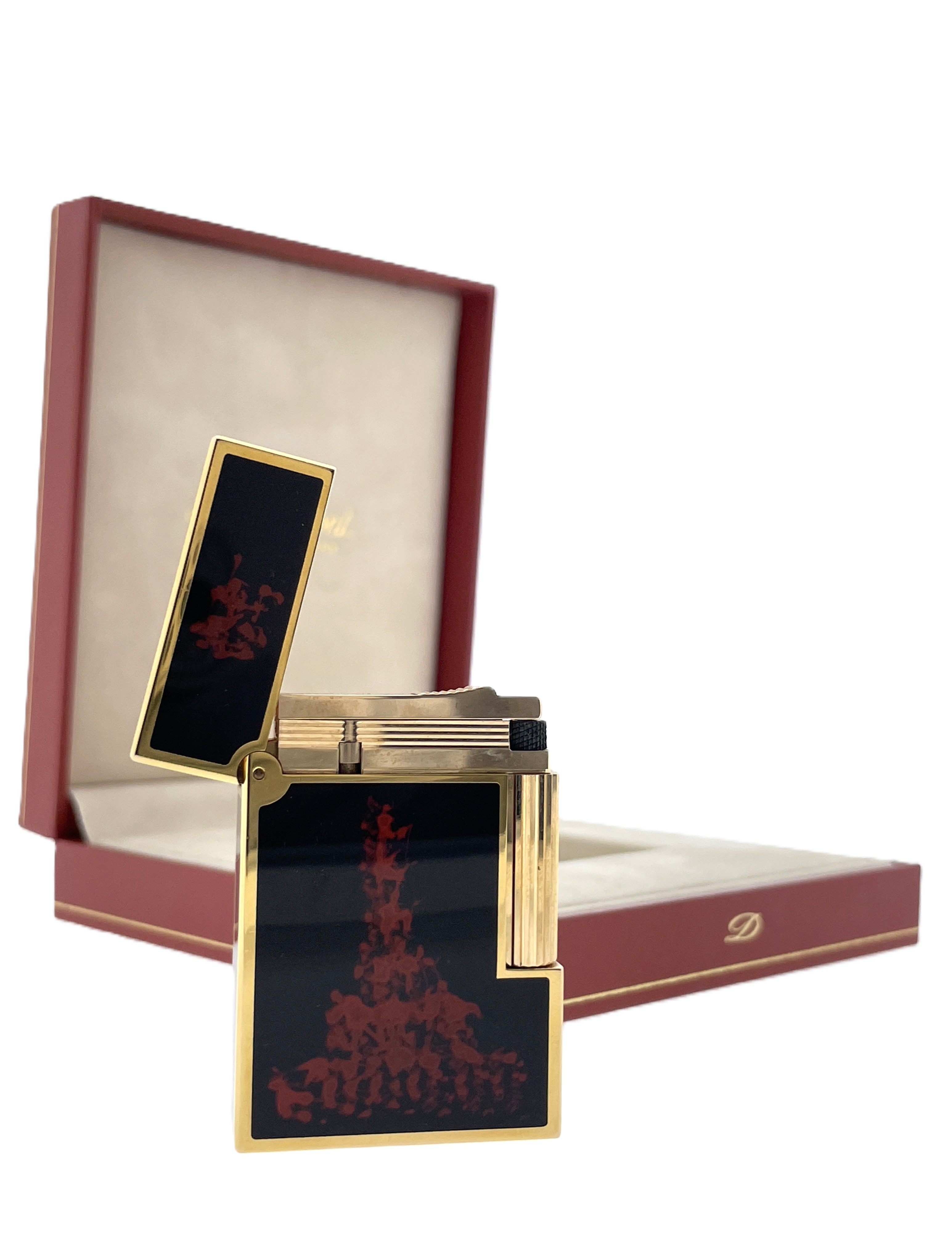 Vintage Aansteker S.T. Dupont Ligne 2 Volcano Lighter - Set