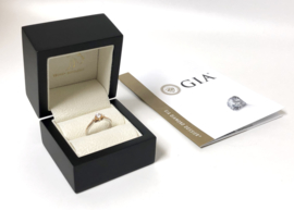 18 K Gouden Solitair Dames Ring 0.25 crt Diamant - D / VVS2 Incl GIA Certificaat