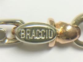 14 K Bicolor Gouden BRACCIO Schakel Ketting 63 cm / 81,96 gr