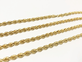 18 K Gouden Koord / Rope / Kabel Ketting - 74 cm / 4,3 mm / 14,5 g
