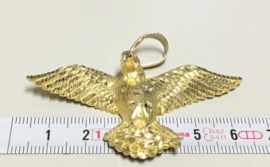 Grote 14 K Gouden Ketting Hanger Adelaar - 6,5 cm