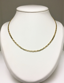 14 K Gouden Valkoog Schakel Ketting - 46 cm / 13,2 g