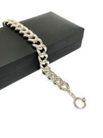 Massief Zilveren Gourmet Schakel Armband - 38,8 g / 20 cm / 1 cm