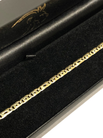 14 K Gouden Valkoog Schakel Armband - 20 cm / 5,85 g