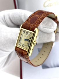 Must de Cartier Tank Quartz Ivory Roman Dial 366001 - Midsize