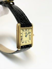 Must de Cartier Tank Quartz Ivory Roman Dial 366001 - Midsize