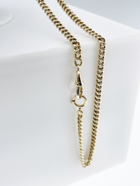 Vintage 14 Karaat Gouden Gourmet Slot Collier Musqueton / Veerring - 46 cm / 15.4 g / 4.7 mm