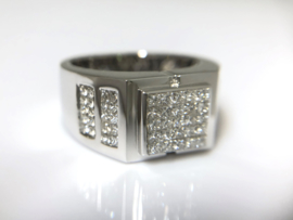 18 K Witgouden Heren Ring 1.47 crt Diamant F / VVS1 - 15,7 g