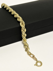 14 K Gouden Koord Armband - 20 cm / 8,2 g