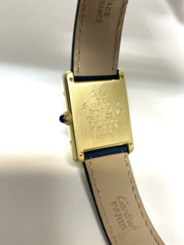 Must de Cartier Tank Large Model Quartz White Arabic Dial Deployante - Incl Cartier Garantie