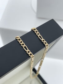 14 Karaat Gouden Schakelketting Figaro - 41 cm / 5.8 g
