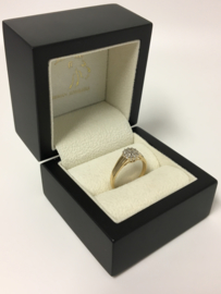 14 K Gouden Rozet Ring 0.20 crt Briljantgeslepen Diamant