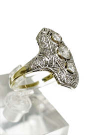 Art Deco Navette Diamond Ring 0.75 ct Diamant G/VVS - Jaren '30