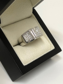 18 K Witgouden Heren Ring 1.47 crt Diamant F / VVS1 - 15,7 g