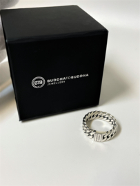 Zilveren Buddha to Buddha Chain Ring Unisex Mt 20 - 9 mm