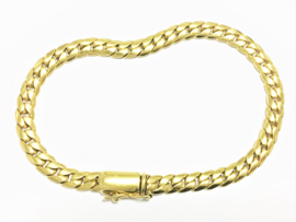 18 K Massief Gouden Gourmet Schakel Armband - 19cm / 15,8 g