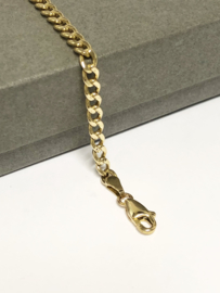 14 K Gouden Gourmet Schakel Armband - 19,5 cm