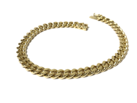 14 K Massief Gouden Gourmet Schakel Armband - 20 cm / 27,6 g / 6,5 mm