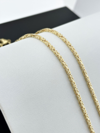 14 Karaat Gouden Konings Ketting Byzantijns - 60 cm / 2 mm / 14 g