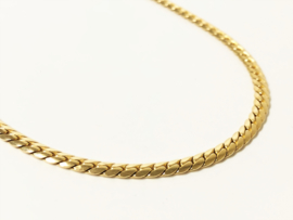 14 K Massief Gouden Gourmet Schakel Ketting - 49,5 cm / 25,4 g