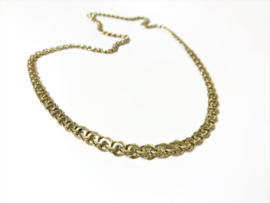 Vintage 14 K Gouden Schakel Collier Uitlopend - 45 cm / 13,63 g