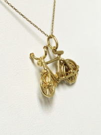 14 K Gouden Ketting Hanger - Fiets