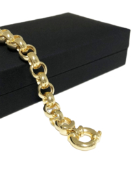 14 K Gouden Jasseron Schakel Armband - 19 cm / 7.5 mm