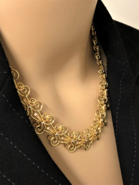 Antiek Handvervaardigd Tricolor Gouden Collier Jaren '30 - 54,97 g / 45 cm