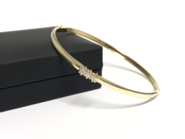 14 K Gouden Bangle Armband ca 0.30 crt Briljant Geslepen Diamant H / VS2
