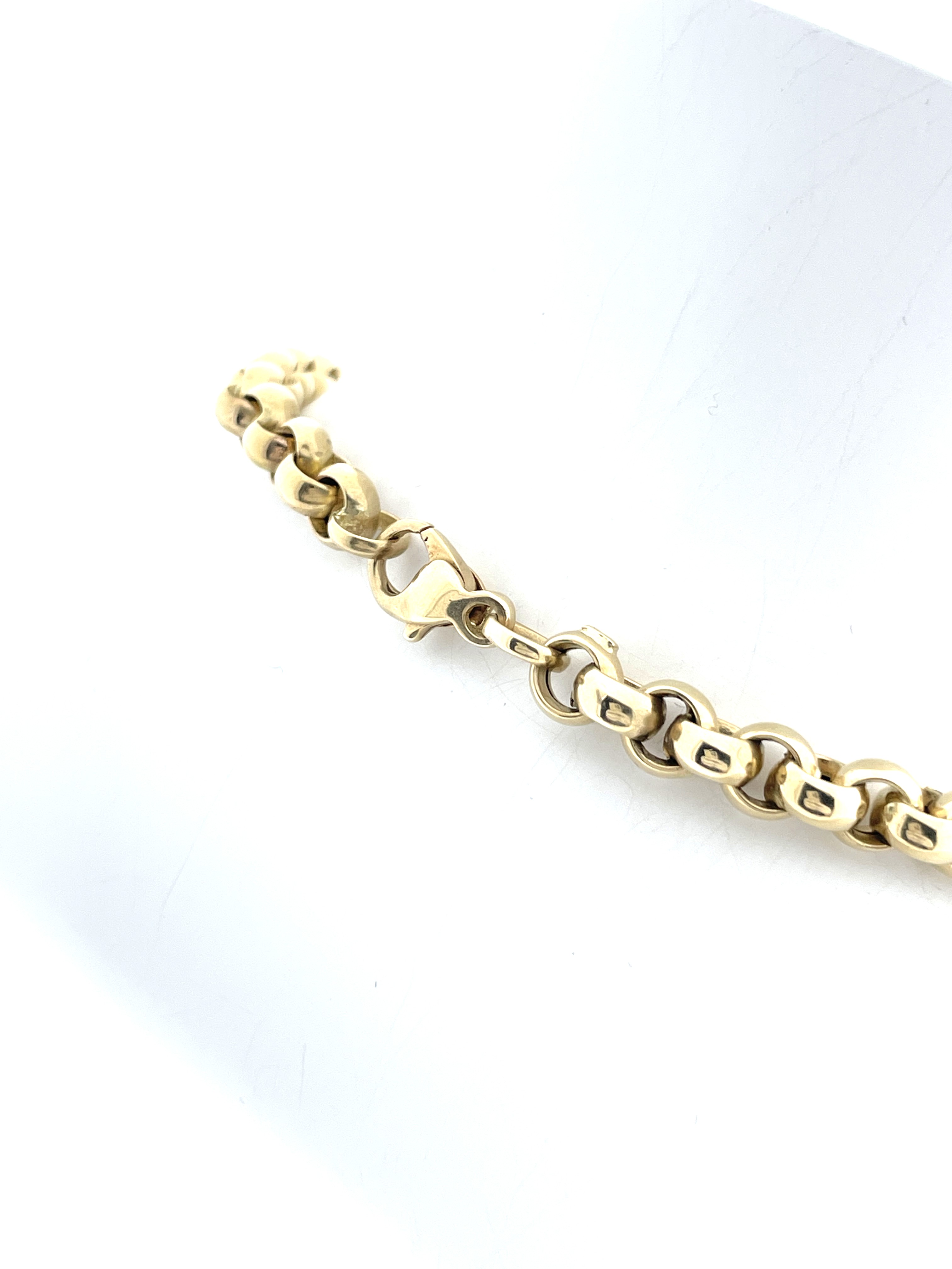 14 Karaat Gouden Jasseron Schakel Collier - 56 cm / 6 mm / 36.8 g