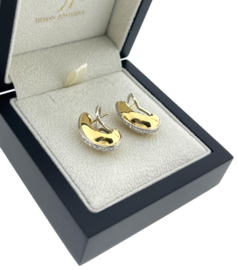 14 Karaat Gouden Oorstekers 0.20 ct Briljant Geslepen Diamant